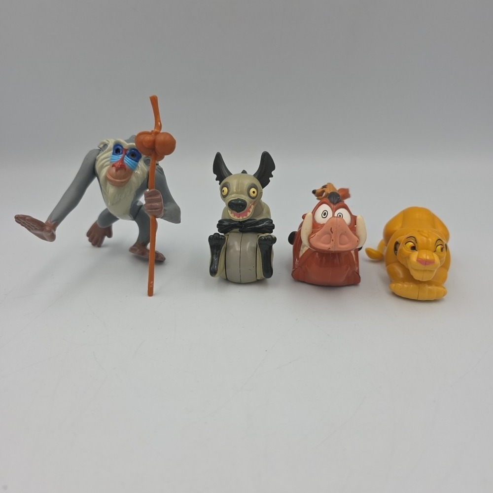 1990s VTG Disney The Lion King Lot of 4 Action Figure Burger King Happy Meal Toy